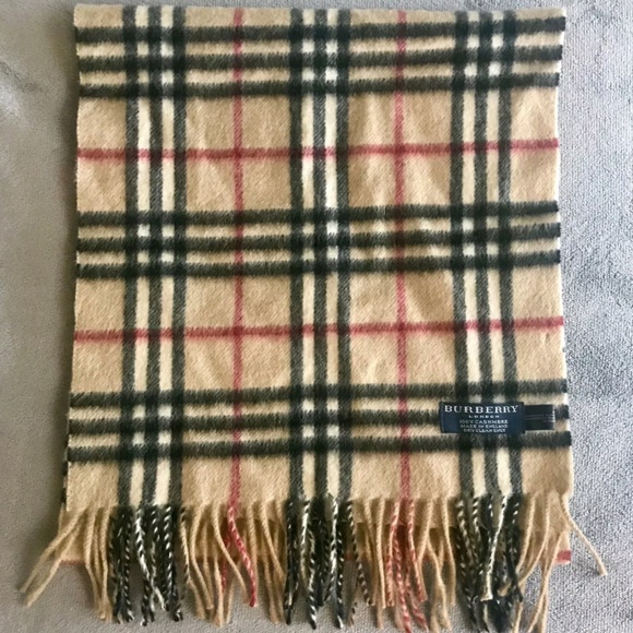 Burberry Accessories - Authentic Burberry Cashmere Plaid Check Scarf 41"